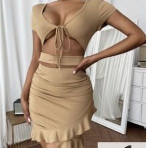 SHEIN Ruffle Midi Dress